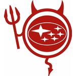 Auto si Moto - Intretinere auto - Stickere auto - Sticker auto, IMAGE, Dracusor SUBARU, rosu, 19 x 21 cm - Infinity.ro