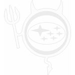 Auto si Moto - Intretinere auto - Stickere auto - Sticker auto, IMAGE, Dracusor SUBARU, alb, 19 x 21 cm - Infinity.ro