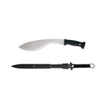 Sport si Outdoor - Camping - Cutite, bricege si accesorii - Cutite si bricege - Set sabie si maceta de vanatoare, IdeallStore®, Kukri Silver, 44 cm, husa inclusa - Infinity.ro