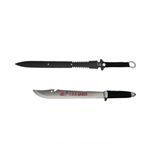 Sport si Outdoor - Camping - Cutite, bricege si accesorii - Cutite si bricege - Set sabie si maceta de vanatoare, IdeallStore®, negru, 45.5 cm, teaca inclusa - Infinity.ro