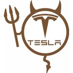 Auto si Moto - Intretinere auto - Stickere auto - Sticker auto, IMAGE, Dracusor TESLA, cupru, 19 x 21 cm - Infinity.ro