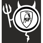 Auto si Moto - Intretinere auto - Stickere auto - Sticker auto, IMAGE, Dracusor LAMBORGHINI, alb, 19 x 21 cm - Infinity.ro