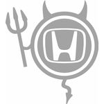 Auto si Moto - Intretinere auto - Stickere auto - Sticker auto, IMAGE, Dracusor HONDA, argintiu, 19 x 21 cm - Infinity.ro