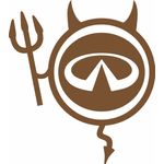 Auto si Moto - Intretinere auto - Stickere auto - Sticker auto, IMAGE, Dracusor INFINITI, cupru, 19 x 21 cm - Infinity.ro