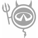 Auto si Moto - Intretinere auto - Stickere auto - Sticker auto, IMAGE, Dracusor INFINITI, argintiu, 19 x 21 cm - Infinity.ro