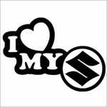 Auto si Moto - Intretinere auto - Stickere auto - Sticker auto, IMAGE, I love my SUZUKI, negru, 23 x 17 cm - Infinity.ro