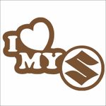 Auto si Moto - Intretinere auto - Stickere auto - Sticker auto, IMAGE, I love my SUZUKI, cupru, 23 x 17 cm - Infinity.ro