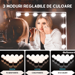 Casa si Gradina - Corpuri si surse de iluminat - Becuri si tuburi neon - Becuri - Kit 14 Becuri LED OnXsmart® pentru Oglinda Make-Up, Stil Hollywood, 3 Moduri de Iluminare pentru un Machiaj Perfect - Infinity.ro