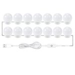 Casa si Gradina - Corpuri si surse de iluminat - Becuri si tuburi neon - Becuri - Kit 14 Becuri LED OnXsmart® pentru Oglinda Make-Up, Stil Hollywood, 3 Moduri de Iluminare pentru un Machiaj Perfect - Infinity.ro