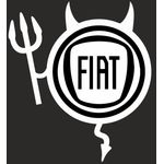 Auto si Moto - Intretinere auto - Stickere auto - Sticker auto, IMAGE, Dracusor FIAT, alb, 19 x 21 cm - Infinity.ro