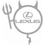 Auto si Moto - Intretinere auto - Stickere auto - Sticker auto, IMAGE, Dracusor LEXUS, argintiu, 19 x 21 cm - Infinity.ro