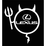 Auto si Moto - Intretinere auto - Stickere auto - Sticker auto, IMAGE, Dracusor LEXUS, alb, 19 x 21 cm - Infinity.ro