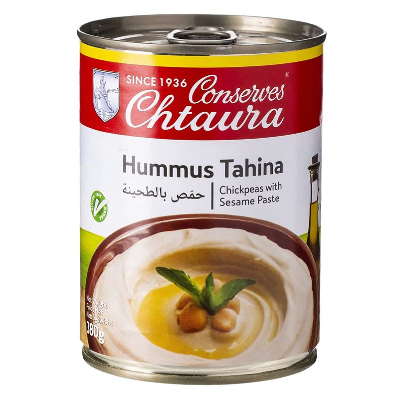 Market - Bacanie - Conserve si compoturi - Conserve legume - Hommus (humus), pasta de naut cu tahini, traditional oriental, Chtaura, 380 gr - Infinity.ro