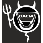 Auto si Moto - Intretinere auto - Stickere auto - Sticker auto, IMAGE, Dracusor DACIA, alb, 19 x 21 cm - Infinity.ro