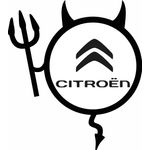 Auto si Moto - Intretinere auto - Stickere auto - Sticker auto, IMAGE, Dracusor CITROEN, negru, 19 x 21 cm - Infinity.ro
