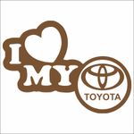 Auto si Moto - Intretinere auto - Stickere auto - Sticker auto, IMAGE, I love my TOYOTA, cupru, 23 x 17 cm - Infinity.ro