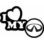 Auto si Moto - Intretinere auto - Stickere auto - Sticker auto, IMAGE, I love my INFINITI, negru, 23 x 17 cm - Infinity.ro