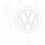 Auto si Moto - Intretinere auto - Stickere auto - Sticker auto, IMAGE, Dracusor VOLKSWAGEN, alb, 19 x 21 cm - Infinity.ro