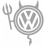 Auto si Moto - Intretinere auto - Stickere auto - Sticker auto, IMAGE, Dracusor VOLKSWAGEN, argintiu, 19 x 21 cm - Infinity.ro