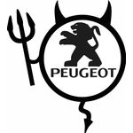 Auto si Moto - Intretinere auto - Stickere auto - Sticker auto, IMAGE, Dracusor PEUGEOT, negru, 19 x 21 cm - Infinity.ro