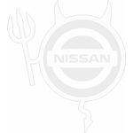 Auto si Moto - Intretinere auto - Stickere auto - Sticker auto, IMAGE, Dracusor NISSAN, alb, 19 x 21 cm - Infinity.ro