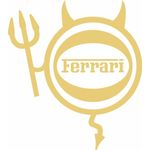 Auto si Moto - Intretinere auto - Stickere auto - Sticker auto, IMAGE, Dracusor FERRARI, auriu, 19 x 21 cm - Infinity.ro