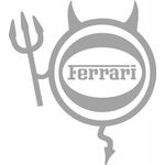 Auto si Moto - Intretinere auto - Stickere auto - Sticker auto, IMAGE, Dracusor FERRARI, argintiu, 19 x 21 cm - Infinity.ro