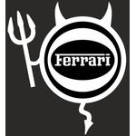 Auto si Moto - Intretinere auto - Stickere auto - Sticker auto, IMAGE, Dracusor FERRARI, alb, 19 x 21 cm - Infinity.ro