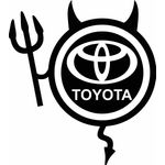 Auto si Moto - Intretinere auto - Stickere auto - Sticker auto, IMAGE, Dracusor TOYOTA, negru, 19 x 21 cm - Infinity.ro