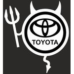 Auto si Moto - Intretinere auto - Stickere auto - Sticker auto, IMAGE, Dracusor TOYOTA, alb, 19 x 21 cm - Infinity.ro