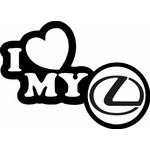 Auto si Moto - Intretinere auto - Stickere auto - Sticker auto, IMAGE, I love my LEXUS, negru, 23 x 17 cm - Infinity.ro