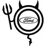 Auto si Moto - Intretinere auto - Stickere auto - Sticker auto, IMAGE, Dracusor FORD, negru, 19 x 21 cm - Infinity.ro