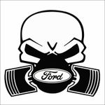 Auto si Moto - Intretinere auto - Stickere auto - Sticker auto, IMAGE, Piston skull FORD, negru, 22 x 20 cm - Infinity.ro