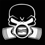 Auto si Moto - Intretinere auto - Stickere auto - Sticker auto, IMAGE, Piston skull SEAT, alb, 22 x 20 cm - Infinity.ro