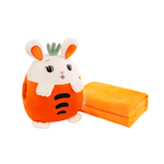 Jucarii, Copii si Bebe - Jucarii si jocuri - Jucarii de plus - Jucarie de plus, dimensiuni 25X30X30cm, cu Paturica pufoasa, dimensiuni 180x100cm,  Model Portocala, Culoare Portocaliu - Infinity.ro