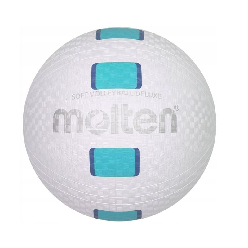 Sport si Outdoor - Sporturi de echipa - Accesorii si echipamente volei - Minge volei Molten S2Y1550-WC, cauciuc soft, alb cu albastru - Infinity.ro