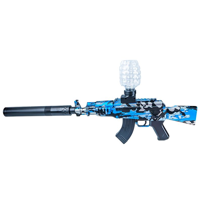 Jucarii, Copii si Bebe - Jucarii si jocuri - Jucarii de rol - Arme de jucarie - Mitraliera automata cu bile gel si accesorii, albastru deschis - Infinity.ro