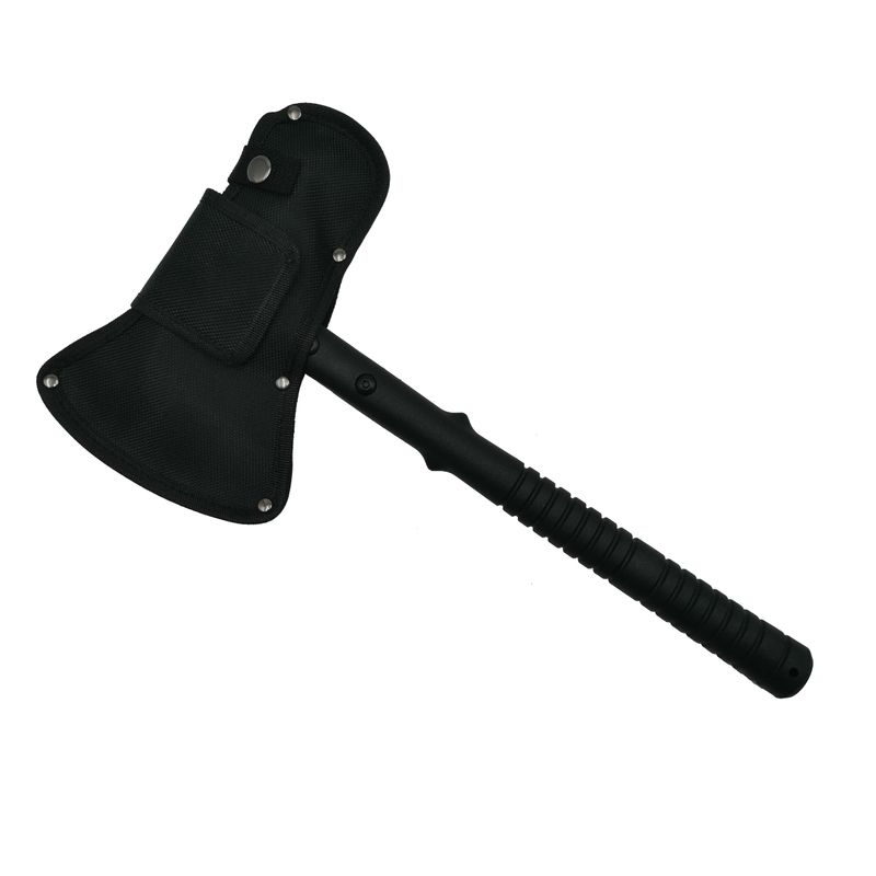 Sport si Outdoor - Camping - Cutite, bricege si accesorii - Cutite si bricege - Set topor si sabie de vanatoare, IdeallStore®,  negru, 39 cm, teaca inclusa - Infinity.ro
