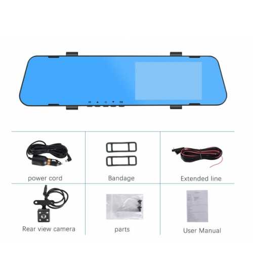 Camera Dvr In Oglinda 2 In 1 (Fata + Spate)