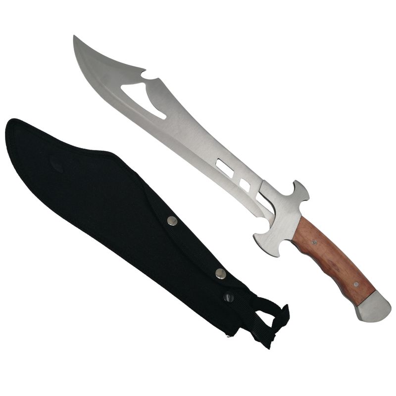 Sport si Outdoor - Camping - Cutite, bricege si accesorii - Cutite si bricege - Set sabie si maceta, IdeallStore®, Style of Persia, otel inoxidabil, 50 cm, argintiu - Infinity.ro