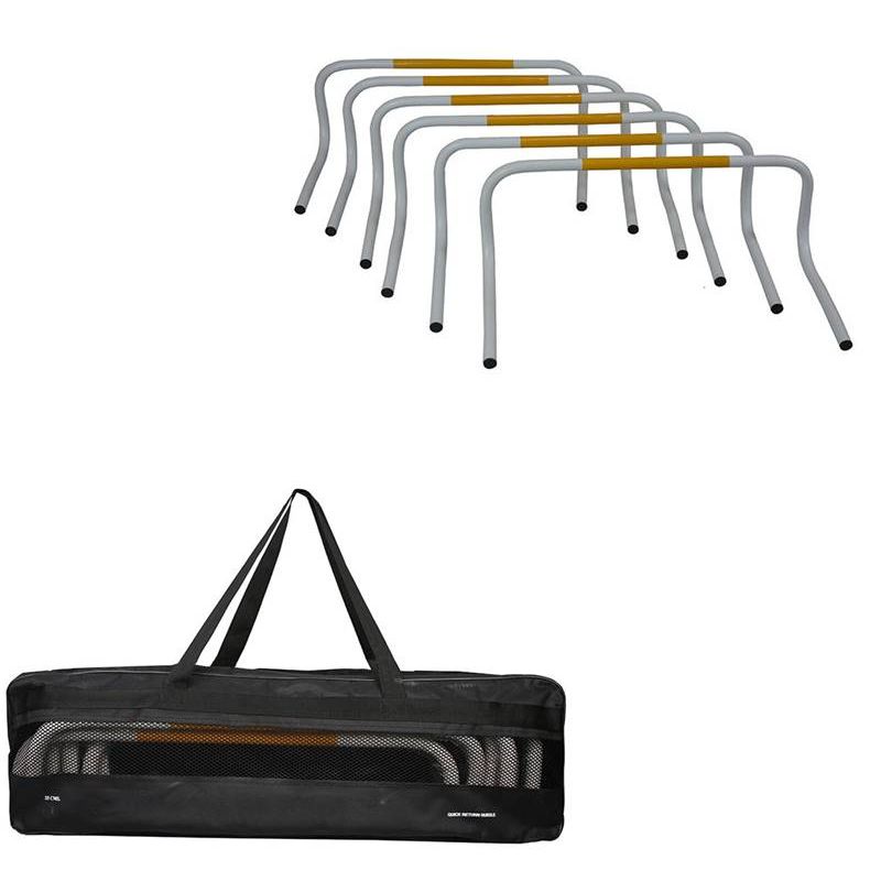 Sport si Outdoor - Accesorii si echipamente sportive - Accesorii antrenament si tabele tactice - Set 6 obstacole / gardulete antrenament Sportek inaltime 20 cm cu geanta transport - Infinity.ro