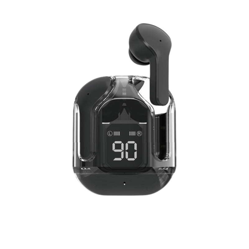 TV, Audio-Video si Foto - Portabile audio - Casti audio - Casti Wireless In Ear, Bluetooth 5.1, Latenta Scazuta, Control Tactil Inteligent, Afisaj Digital LED, Microfon, Negru - Infinity.ro