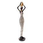 Casa si Gradina - Decoratiuni - Obiecte decorative - Accesorii decorative - Statueta African Girl 2, Rasina, Negru, 45 cm - Infinity.ro
