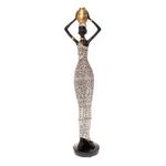 Casa si Gradina - Decoratiuni - Obiecte decorative - Accesorii decorative - Statueta African Girl 2, Rasina, Negru, 45 cm - Infinity.ro