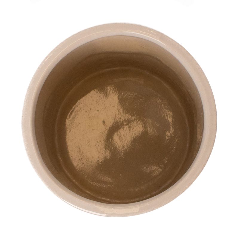 Casa si Gradina - Decoratiuni - Obiecte decorative - Vaze si boluri decorative - Vaza Degrade Line, Ceramica, Crem, 13 cm - Infinity.ro