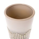 Casa si Gradina - Decoratiuni - Obiecte decorative - Vaze si boluri decorative - Vaza Degrade Line, Ceramica, Crem, 13 cm - Infinity.ro