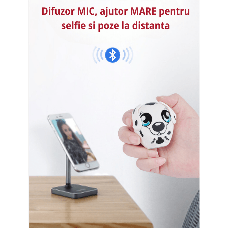 TV, Audio-Video si Foto - Portabile audio - Boxe portabile - Boxa portabila wireless MAROVIO®, bluetooth, TWS, extra bass 360, 3W, autonomie 4h si 10m, USB Type-C, Elefant - Infinity.ro