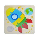 Jucarii, Copii si Bebe - Jucarii si jocuri - Jocuri si puzzle - Puzzle - Puzzle Lemn Incastru, Animale/Insecte/Vehicule 7 piese - Infinity.ro