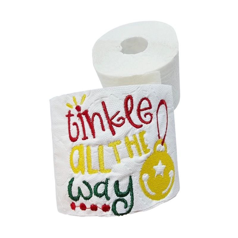 Market - Cadouri - Cadouri personalizate - Hartie Igienica Brodata Craciun " Tinkle all the way" Ariale, multicolor, celuloza - Infinity.ro