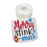 Market - Cadouri - Cadouri personalizate - Hartie Igienica Brodata Craciun "Merry stink " Ariale, multicolor, celuloza - Infinity.ro
